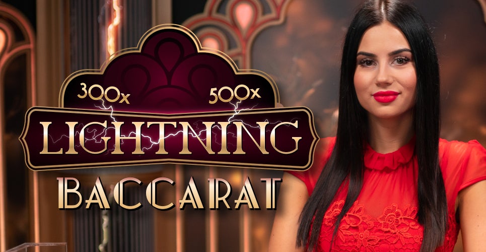 Lightning Baccarat slot icon by Evolution, available at Vegadream