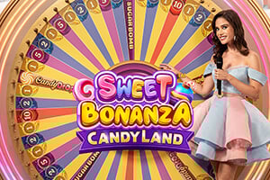 Sweet Bonanza CandyLand online game logo by Pragmatic Play on vegadream-login.de